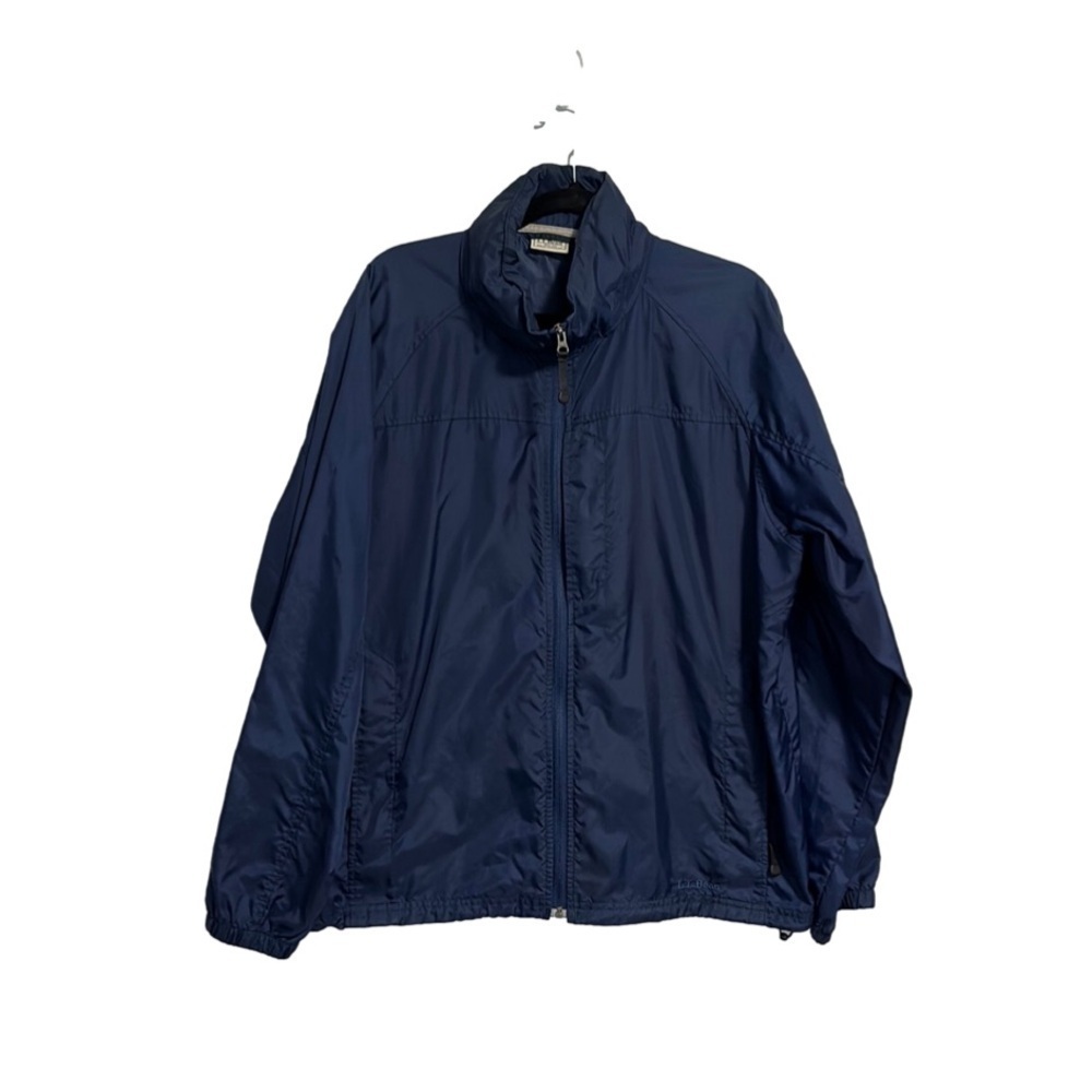 LL Bean Rain Shell Jacket Large Regular Navy Blue